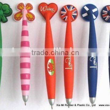 hot sale cute loving heart shape soft pvc heart pen magnet