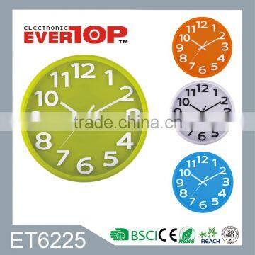 2016 HOT-SALE FASHION HANDMADE PLASTIC WALL CLOCK ET6225