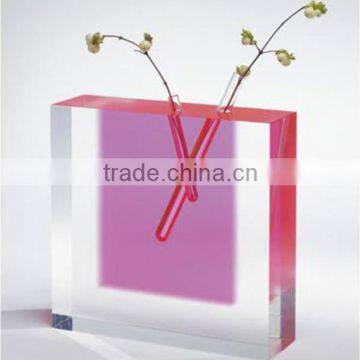 Transparent acryl glass cube