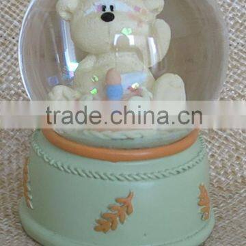 Hot Sale Cute and Simple Design Different Bear Figurines Snow Globes for Sale photo-2