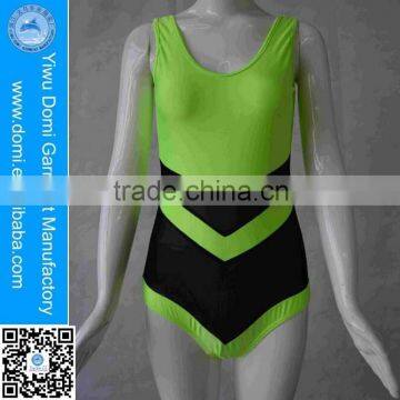 Sexy High Waist Bikini One Piece Japanese Girls Shiny Sewing Swimsuit