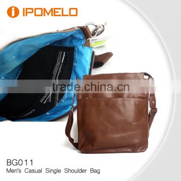 China OEM PU leather mens shoulder bag,message bag man over the shoulder