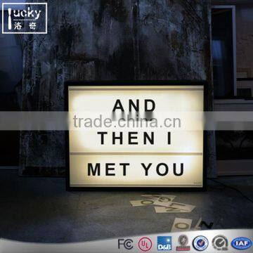 Modern A4 Led Lightbox Three Line Cinema Light Box Acrylic AA Battery Powered USB Cable+ 85 Letters Numbers DIY Home Art Decor photo-2