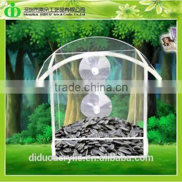 DDT-R020 Trade Assurance Cheap Acrylic Window Bird Feeder With Suction Cups