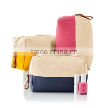 canvas cosmetic zip pouch