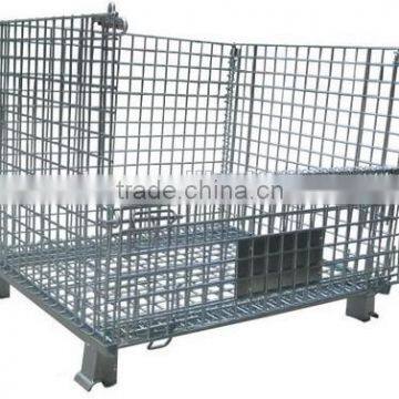 RH-C-E01 Heavy Duty Warehouse Storage Cage,Folding Steel Wire Mesh Cage