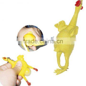 chicken keychain, can lay egg, joking toy