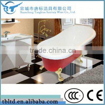 Italy acrylic freestanding clawfoot tub custom size bathtub freestanding bathtubs