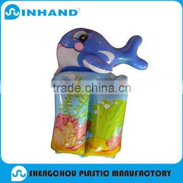 2016 hot sale dolphin pvc inflatable armband , baby swimming armband