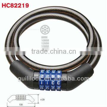 HC82219 reset digit spiral shaped cable mechanical pin code lock