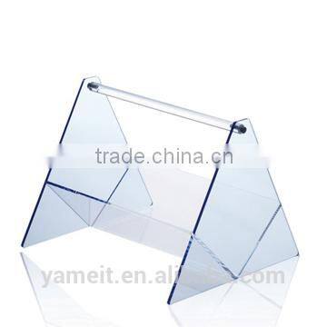 China Supplier high quality plexiglass book rack acrylic magazine holder PMMA book shelf