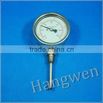 Industrial bottom type bimetal thermometer