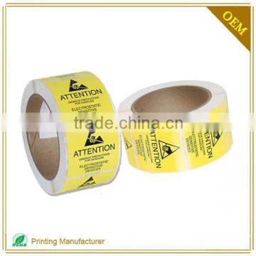 Cheaped Warning Triangle Labels Security Label Seal Sticker Factory