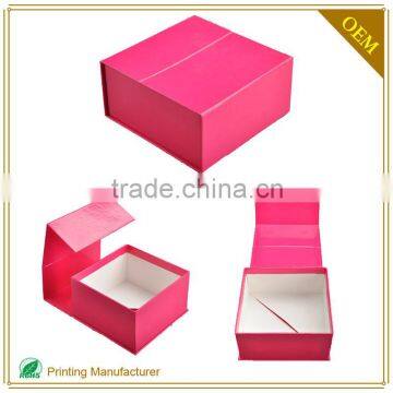 2015 Printed Magnetic Closure Gift Cardboard Box With Foldable and Unfoldable Style