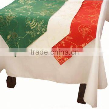 100% polyester christmas table runner cloth fabric home textile made in China