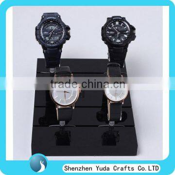 Black Watch Display Tray With Slots, Manafacture MDF Watch Stand With C Ring Holders photo-2