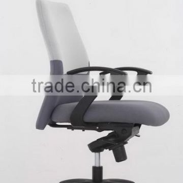 Fabric swivle office Computer chair with pp armrest and nylon base