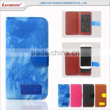 Custom Blue Denim Leather Phone Case for Samsung Galaxy A,S,E,J 2 3 4 5 6 7