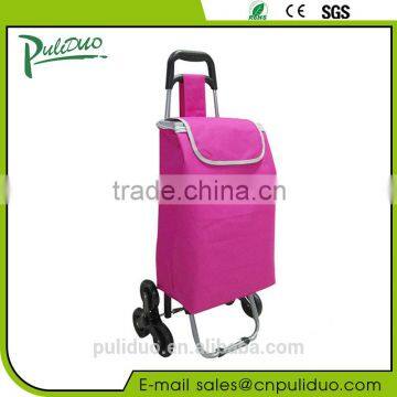 6 Wheeled Fabric Shopping Cart with Bag, Supermarket Trolley