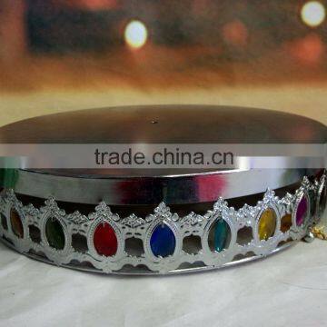 wedding cake stand with colorful bead for wedding decoration