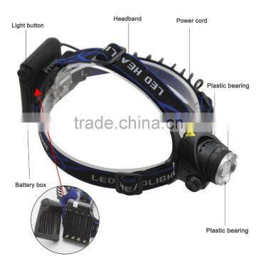 1200Lm Waterproof XML T6 Zoom LED Headlight Headlamp Head Lamp Light Zoomable Adjust Focus For Bicycle Camping Hiking photo-2