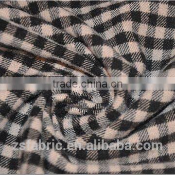 ZHENGSHENG Polyester/Rayon Blend Stretch Yarn dyed Fabric with Checks pattern For Winter Garment Twill fabric