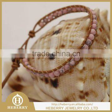 half cuff metal and leather bracelet