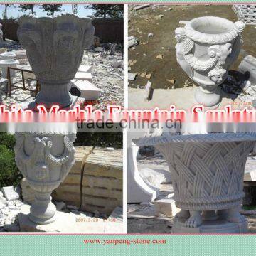 white jade marble fountain sculpture