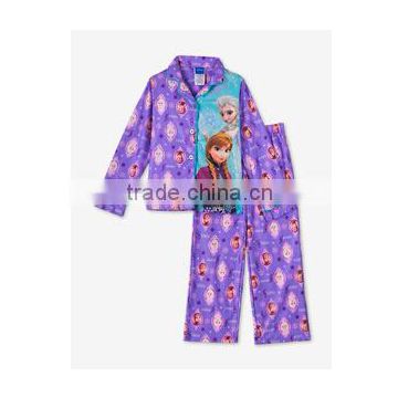 Hot sale frozen pajamas, frozen two-piece set, child girl clothes