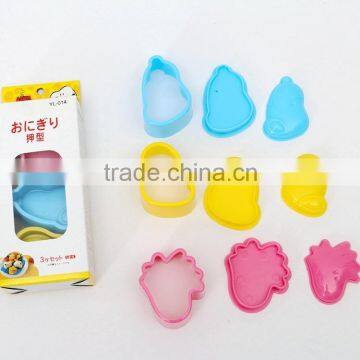 3pcs Bento Rice Roll Maker Set of Animal Shaper