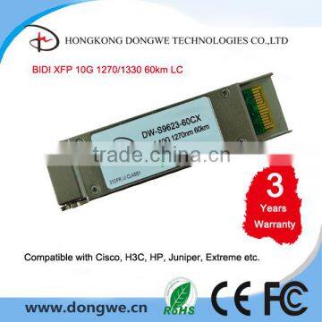 Cisco compatible 10G Bidi 60km XFP Transceiver XFP-10G-BXU