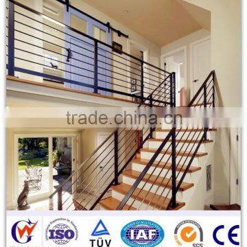 Powder coating black cast iron stair railing