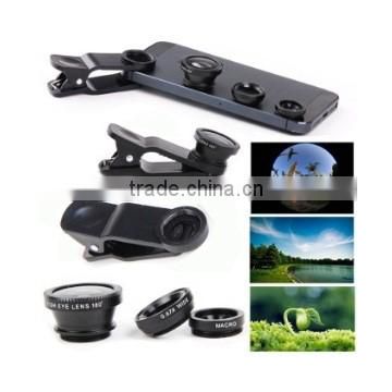 Popular phone lens fisheye lens 0.67x wide-angle photographic lens 3 in 1 lens kit