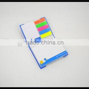 Cardboard cover combined sticky note pad for good office gift,colorful print