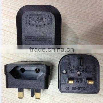 CE 13A fuse 2 pin to 3 pin plug adapter