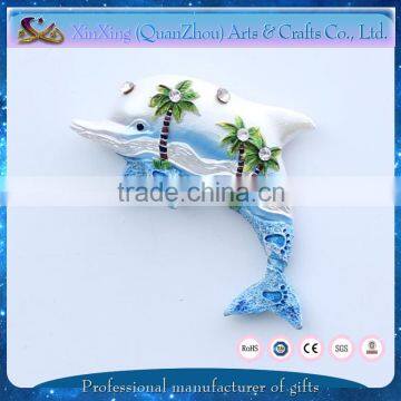 resin beach dolphin shape dominican souvenir magnet