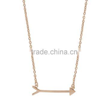 Fashionable 316l stainless steel arrow necklace