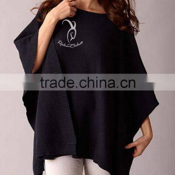 Hot Sale 100% Cashmere Knitted Poncho