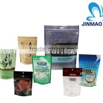 Plastic recloseable bag for food packaging