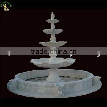 Hand carved marble garden fountains