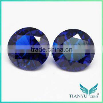 5mm Round Brilliant Cut Loose 114# Blue Wholesale Nano Spinel Beads Gemstone photo-2