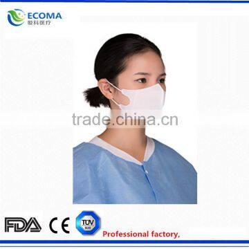 Disposable Nonwoven Surgical 3ply White Face Mask , Solid Face Mask Wholesale in China
