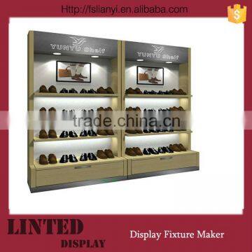 shop counter design shoe rack decoration for shoe shop