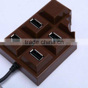 Innovative Designed Chocolate Shaped 4-Port USB Hub--Bus-powered