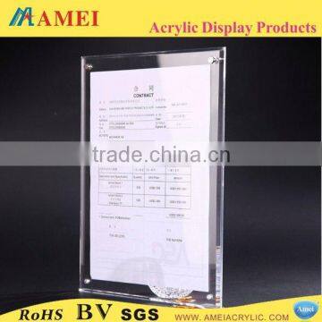 hot sell clear wall mount acrylic panel frames