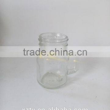 3 oz Recycled Glass Cup with Scale with Glass Handle with Twist Lid