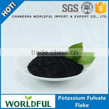 High purity bio organic fertilizer potassium fulvate shiny flake as watering fertilizer