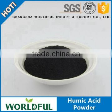 Worldful best quality humic acid type and powder state, foliar fertilizer humic acid with high organic matter