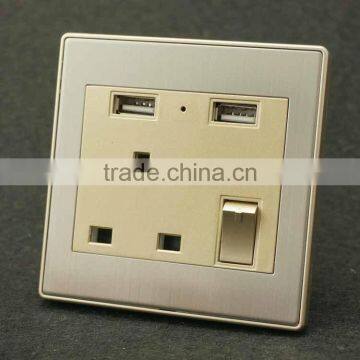 New design electric sockets and switches uk standard usb wall power socket