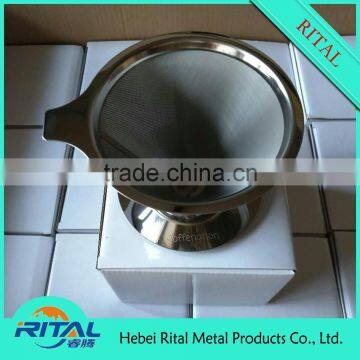 Manufacturer Reusable Cone Stainless Steel Coffee Filter Dripper photo-5